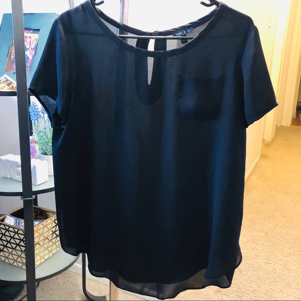 Black sheer under shirt
